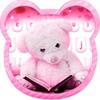 Lovely Teddy White Bear Keyboard on 9Apps