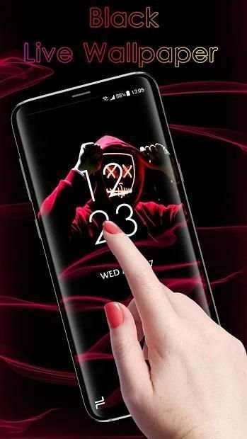 Cool Black APUS Live Wallpaper screenshot 1