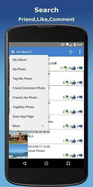 Photo Finder for Facebook - Edit,Download,Upload screenshot 2
