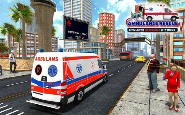 Emergency Rescue Ambulance Driving Simulator 2019 स्क्रीनशॉट 17