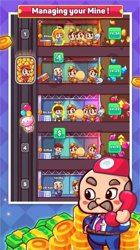 Idle Miner Simulator - Gold & Money Clicker screenshot 4