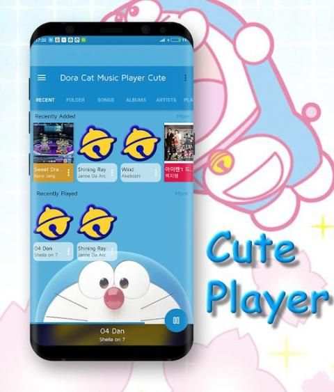 Cute Doracat Music Player - Offline screenshot 1