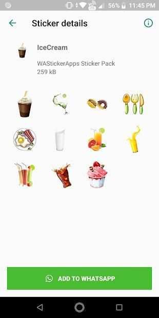 WAStickerApps Food Sticker Pack for WhatsApp screenshot 1