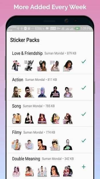 Bollywood Whatsapp Sticker - WAStickerApps screenshot 2