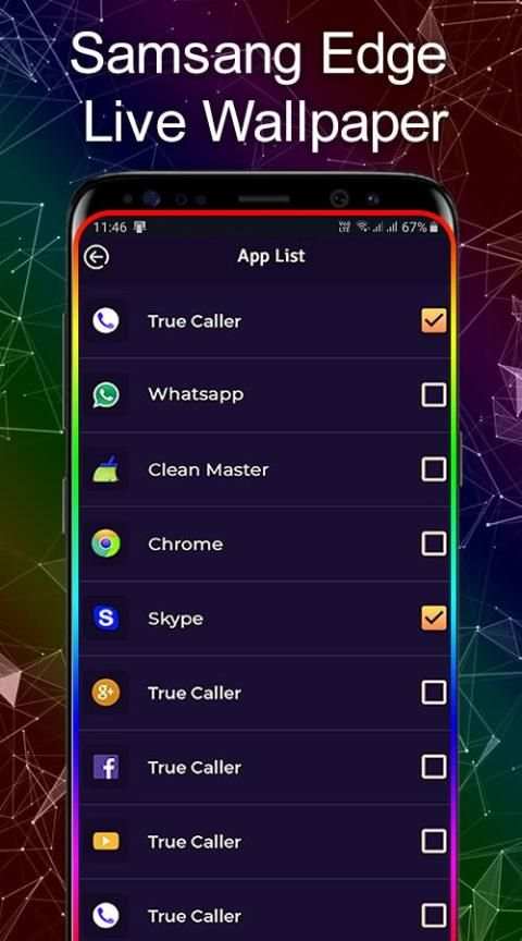 Samsang Edge Lighting Live Wallpaper screenshot 3