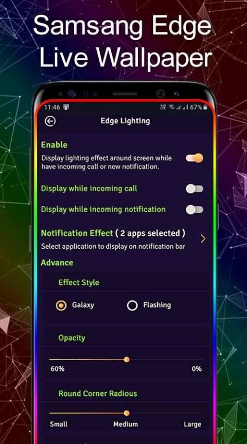 Samsang Edge Lighting Live Wallpaper screenshot 4