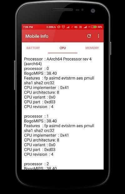Mobile Info screenshot 1
