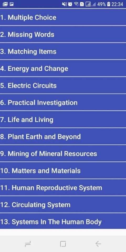 Grade 9 Natural Sciences Mobile Application स्क्रीनशॉट 5