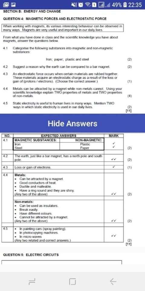 Grade 9 Natural Sciences Mobile Application स्क्रीनशॉट 1