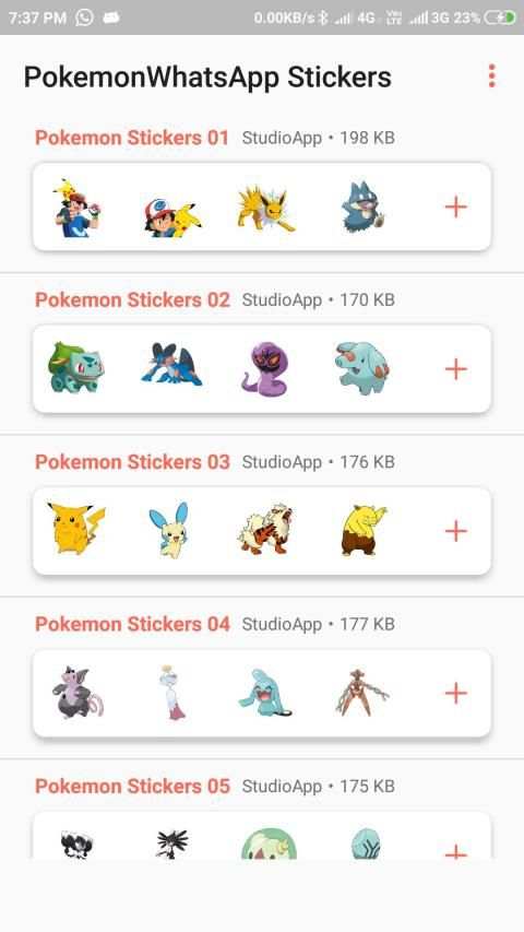 Pokemon Stickers for Whatsapp, Pokémon WA Stickers screenshot 5