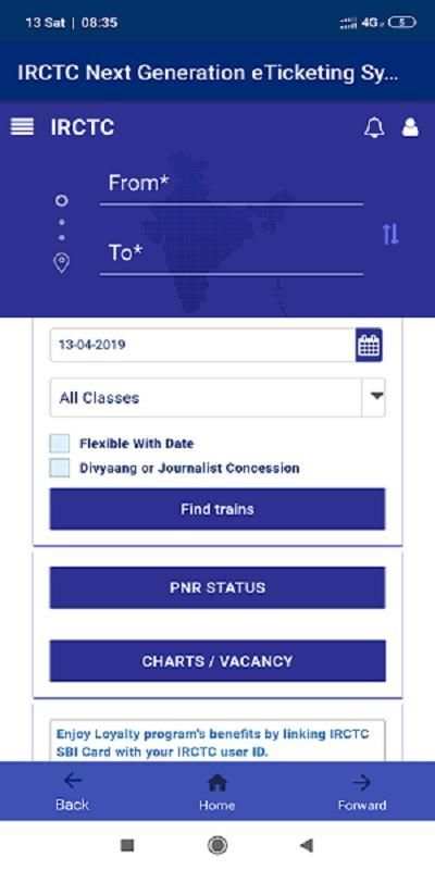IRCTC MOBILE screenshot 5