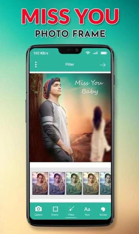 Miss You Photo Frame screenshot 1