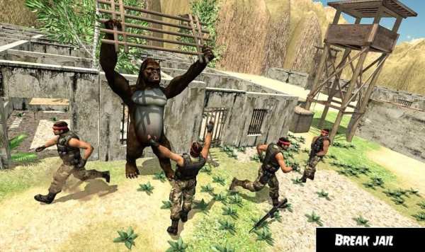 Wild Gorilla Jail Escape – Angry Ape Survival स्क्रीनशॉट 5