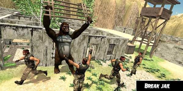 Wild Gorilla Jail Escape – Angry Ape Survival स्क्रीनशॉट 8