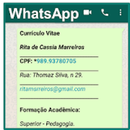 ikon Currículo by WhatsApp Beta