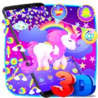 Shiny Unicorn Rainbow Gravity Theme on 9Apps
