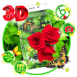 3D Rose Parallax Launcher Theme* आइकन