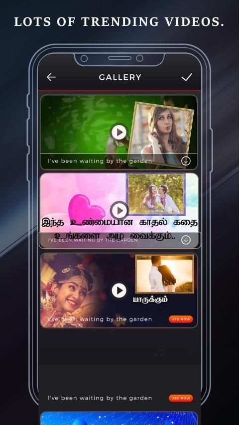 My Photo Tamil lyrical video Status Maker स्क्रीनशॉट 4