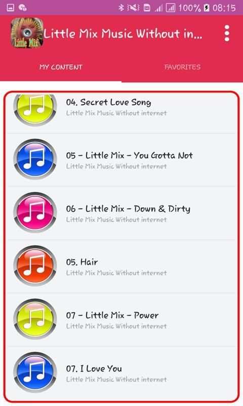 Music Little Mix Without internet screenshot 2