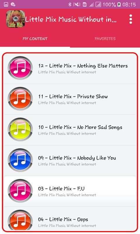 Music Little Mix Without internet screenshot 1