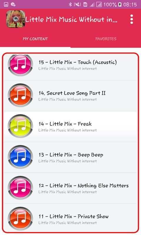Music Little Mix Without internet screenshot 3