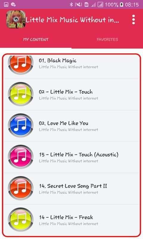 Music Little Mix Without internet screenshot 4