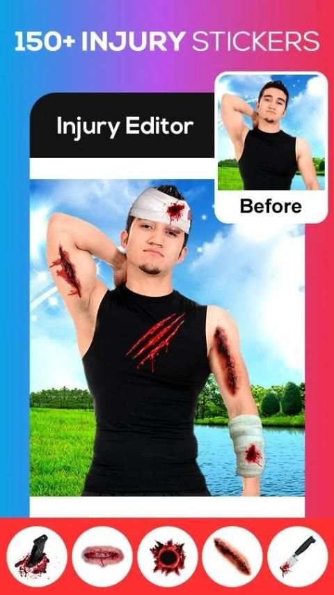 Injury Photo Editor 2019 स्क्रीनशॉट 6