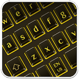 Cool Gloden Black Keyboard आइकन