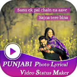 Punjabi Song : My photo lyrical video status maker आइकन
