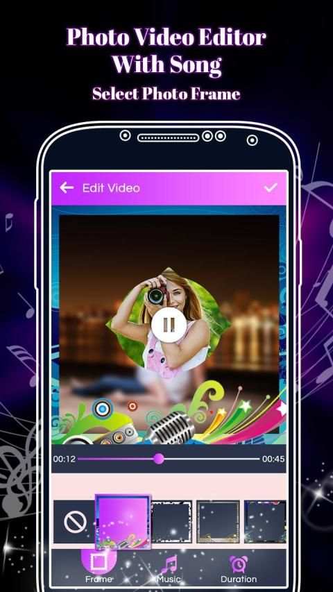 Photo Video Editor with Song स्क्रीनशॉट 3