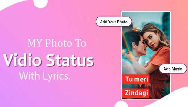 My Photo To Video Status Maker With Song/Lyrics स्क्रीनशॉट 1