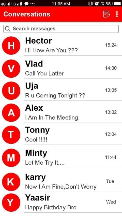 Messages screenshot 2