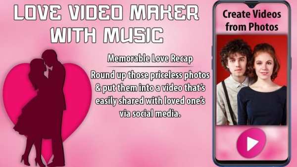Love Video Maker with Music स्क्रीनशॉट 1