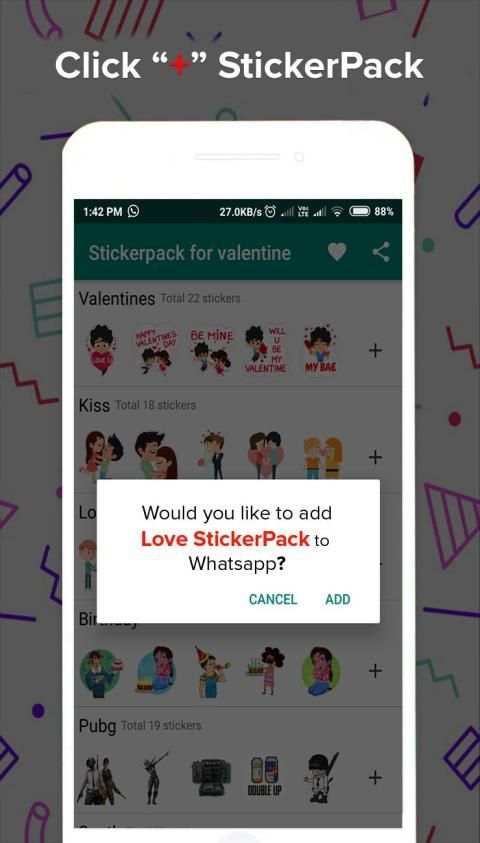 StickerPack For Valentine स्क्रीनशॉट 3