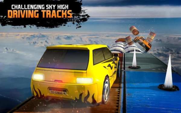 Incredible Driving Tracks - Car Stunts Game screenshot 1