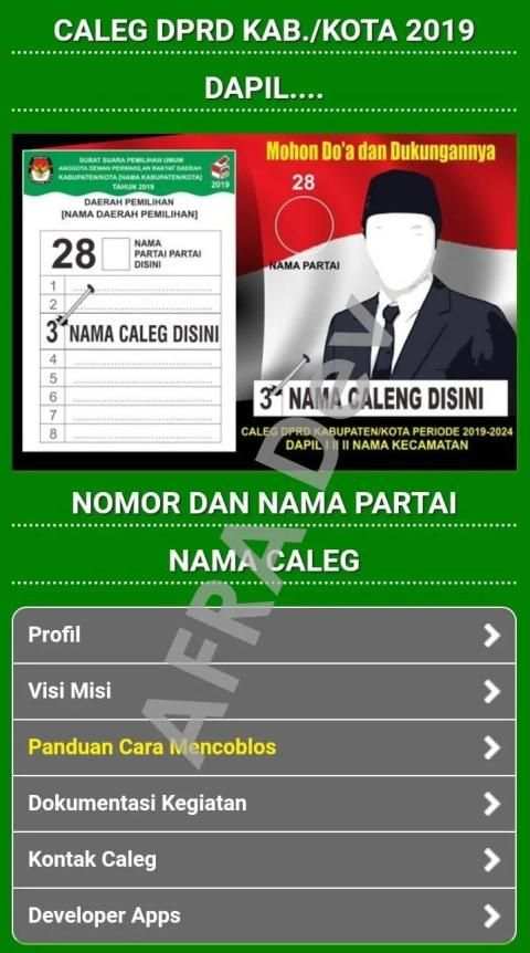 Aplikasi Android Kampanye Caleg screenshot 1