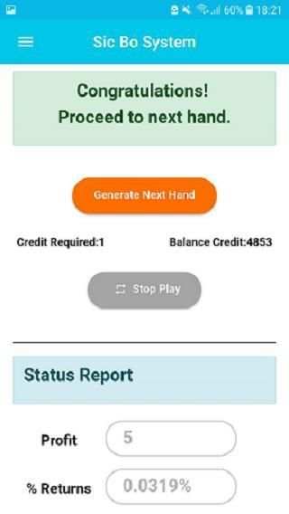 Sic Bo System screenshot 2