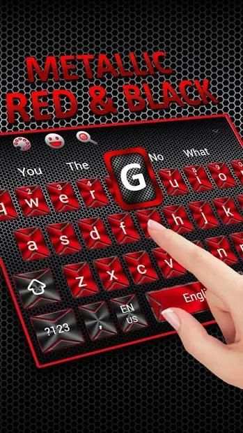 Super Cool Black Red Keyboard Theme स्क्रीनशॉट 2