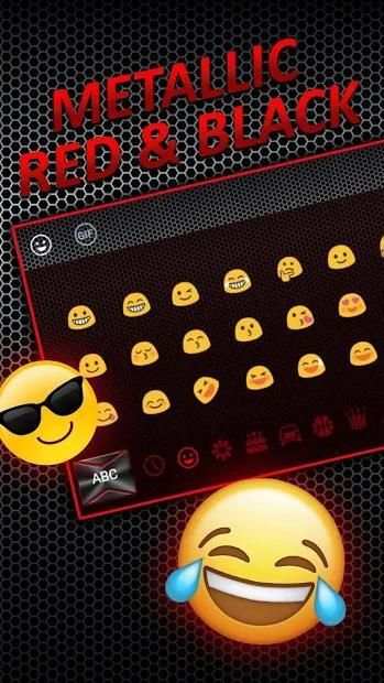 Super Cool Black Red Keyboard Theme स्क्रीनशॉट 1