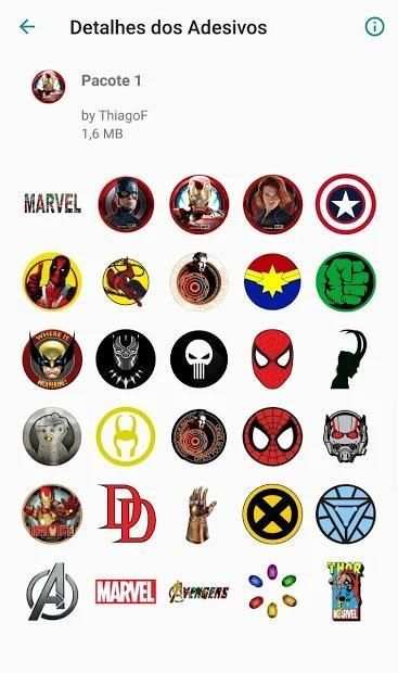 WAStickerApps - Figurinhas Whatsapp DC x Marvel screenshot 2