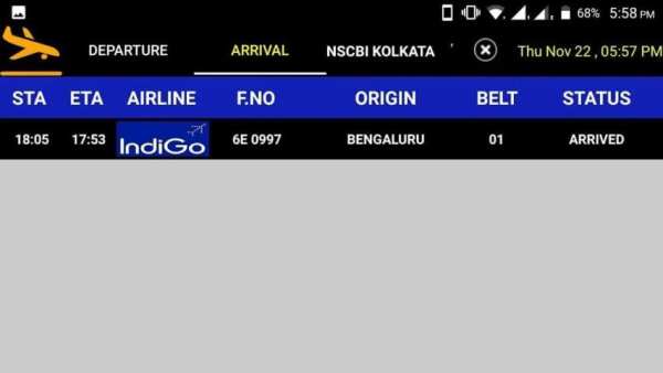 Kolkata FIDS स्क्रीनशॉट 2