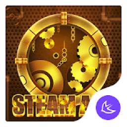 Round Steam Luxurious-APUS Launcher stylis theme