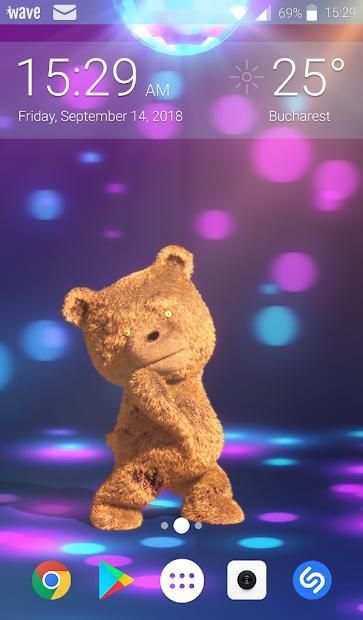 Teddy Dance Animated Keyboard + Live Wallpaper screenshot 1