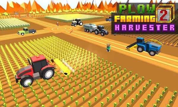 Blocky Plow Farming Harvester स्क्रीनशॉट 4