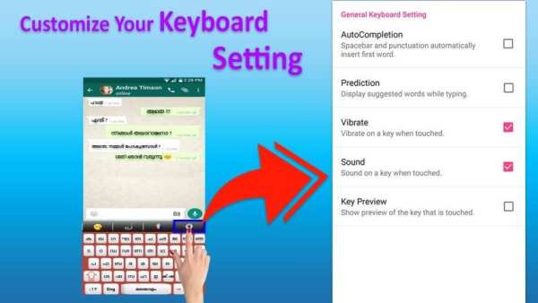 Malayalam English keyboard 2019 - Fast typing screenshot 1