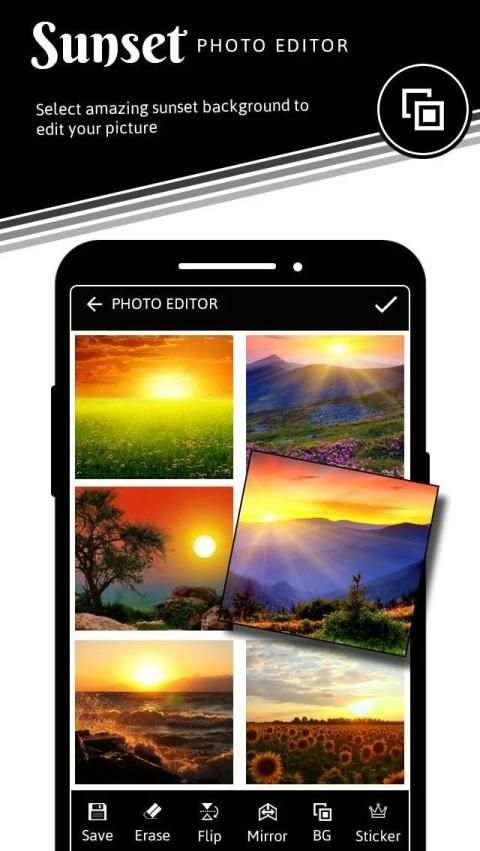 Sunset Photo Editor App स्क्रीनशॉट 7