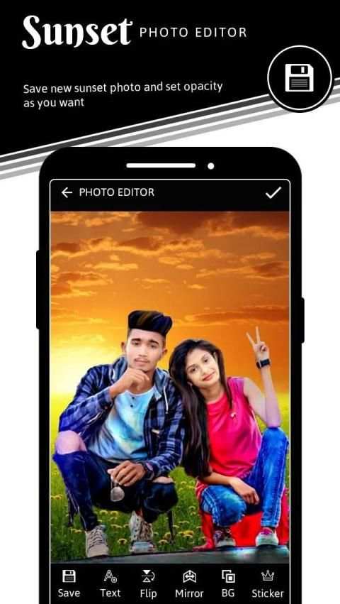 Sunset Photo Editor App स्क्रीनशॉट 3