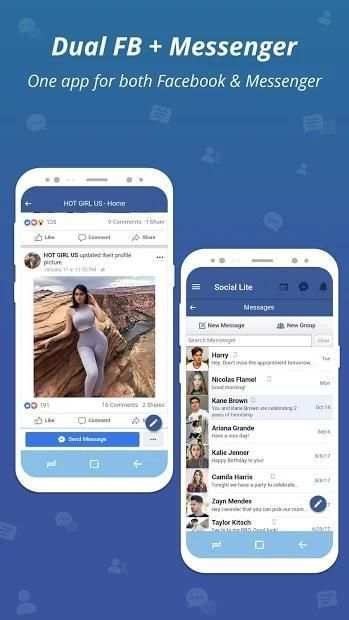 Social Lite for Facebook screenshot 2