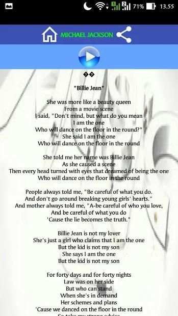 Billie Jean Song screenshot 1