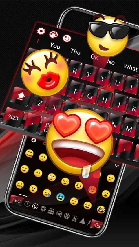 Red Black Keyboard स्क्रीनशॉट 1